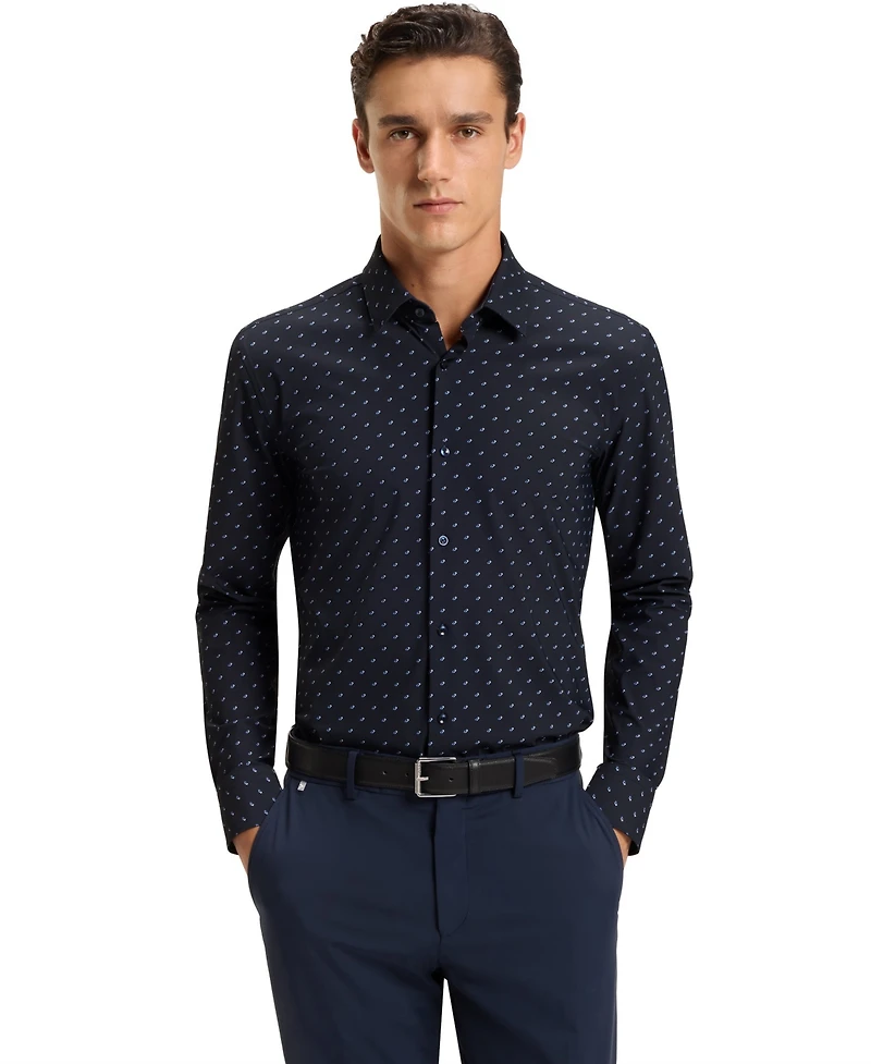 Boss by Hugo Men's Performance-Stretch Slim-Fit Dress Shirt