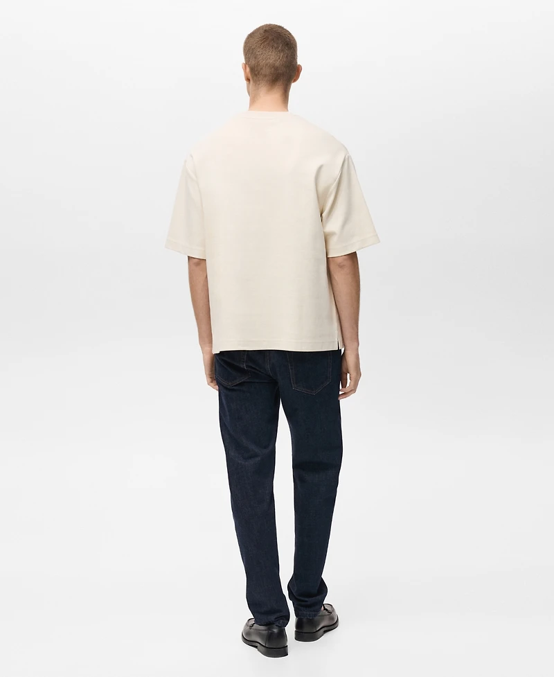 Mango Men's Oversize Cotton Pocket T-Shirt