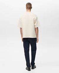 Mango Men's Oversize Cotton Pocket T-Shirt