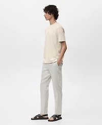 Mango Men's Cotton Fine-Knit T-Shirt