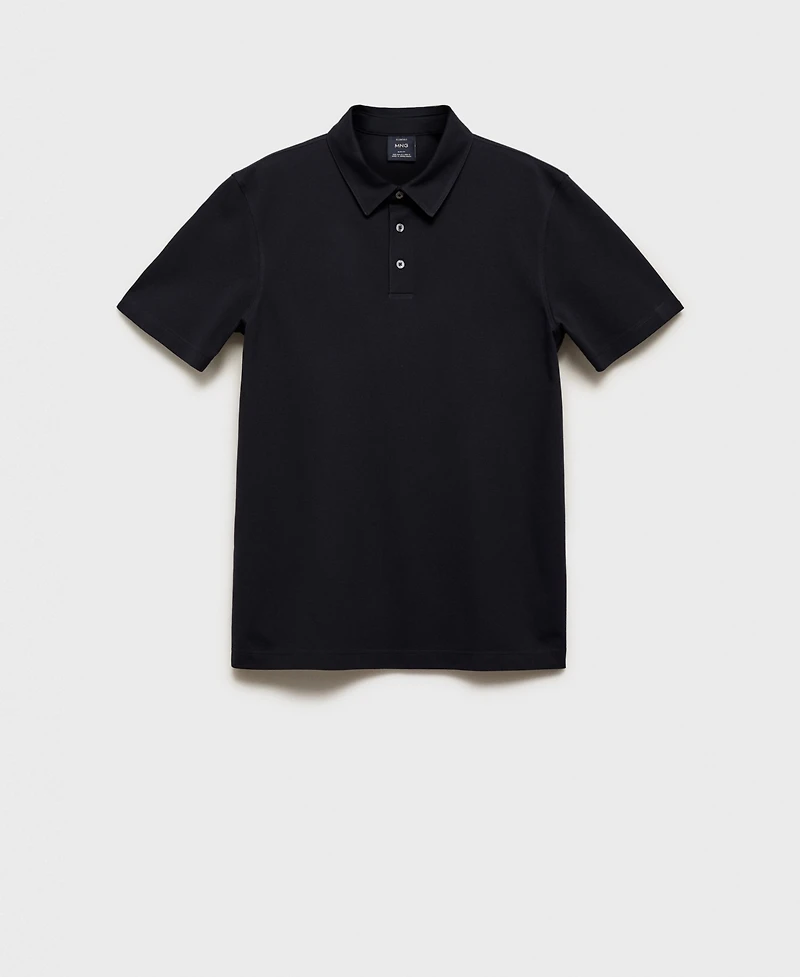 Mango Men's Slim-Fit Cotton-Pique Polo Shirt