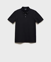Mango Men's Slim-Fit Cotton-Pique Polo Shirt