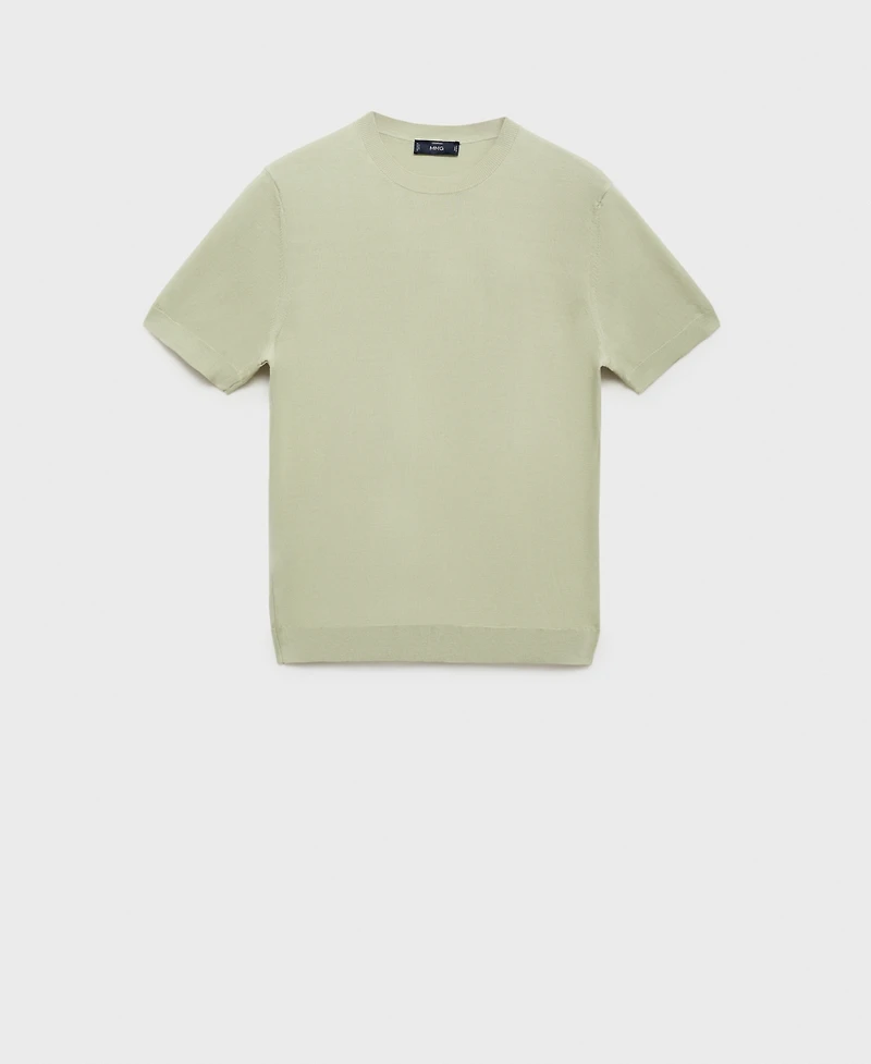 Mango Men's Cotton Fine-Knit T-Shirt