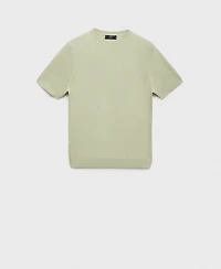Mango Men's Cotton Fine-Knit T-Shirt