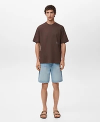 Mango Men's Printed Patch T-Shirt