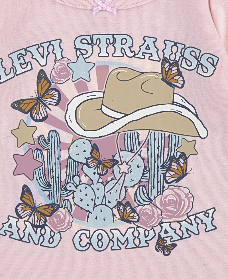 Levi's Baby Girls 2-Piece Western Top and Star Jeans Set