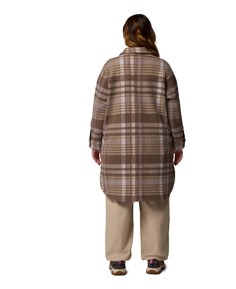 Columbia Plus Size Wildest Venture Long Fleece Coat