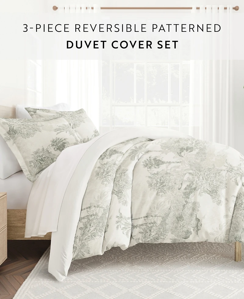ienjoy Home Timeless Pattern Reversible 3-Pc. Duvet Cover Set