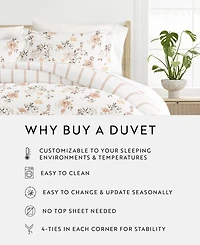 ienjoy Home Timeless Pattern Reversible -Pc. Duvet Cover Set