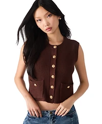 Steve Madden Women's Aliya Sleeveless Knit Sweater Vest