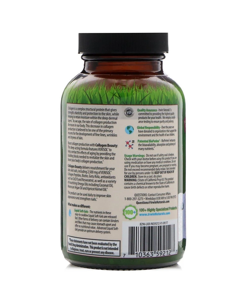 Irwin Naturals Clinically Proven Verisol Collagen Beauty