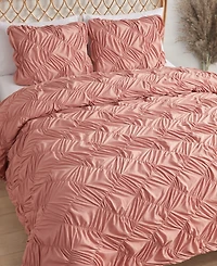 Jessica Simpson Emmy Textured Ruched -Pc. Comforter Set