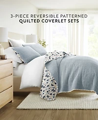 ienjoy Home French Jacobean Reversible 3-Pc. Quilt Set, King/California King