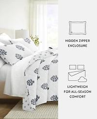 ienjoy Home Stamped Bloom Reversible 3-Pc. Quilt Set, Full/Queen