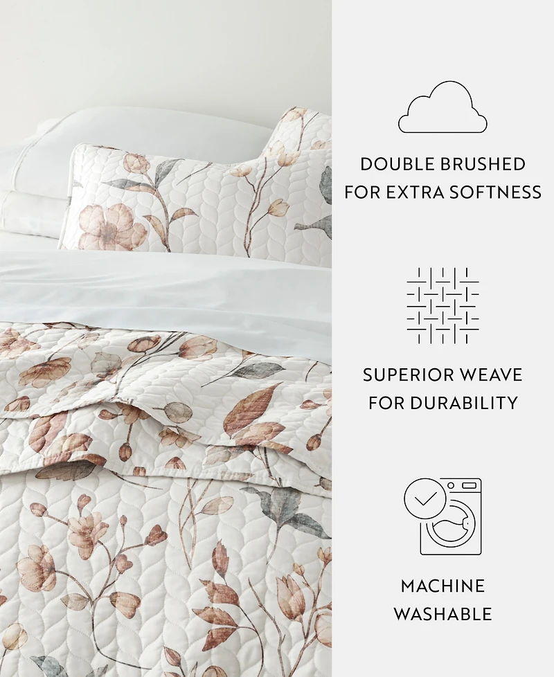 ienjoy Home Russet Floral Reversible 2-Pc. Quilt Set, Twin/Twin Xl