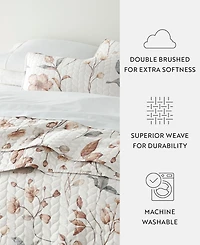 ienjoy Home Russet Floral Reversible 2-Pc. Quilt Set, Twin/Twin Xl