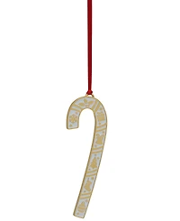 Wallace 2025 Gold-Plated Enameled Candy Cane Ornament, 45th Edition