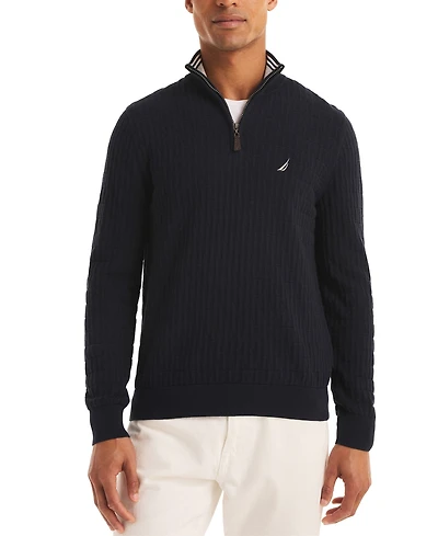 Nautica Men's Classic Fit Quarter Zip Sweater