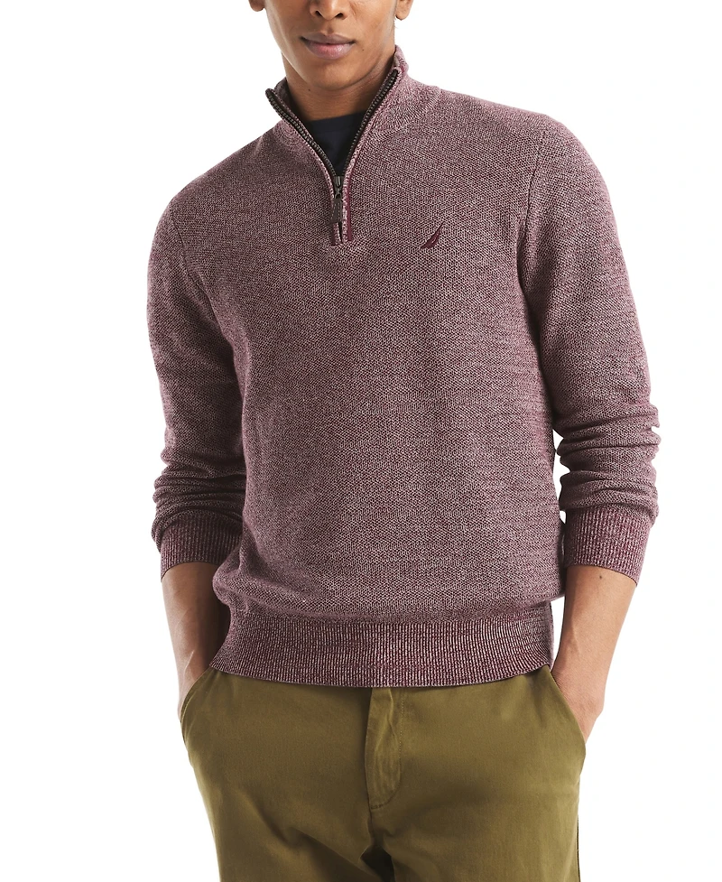 Nautica Men's Ribbed Collar Sweater