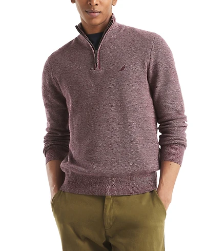 Nautica Men's Ribbed Collar Sweater