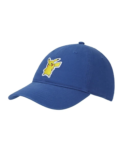 Pokemon Pikachu Printed Patch Blue Unstructured Baseball Cap