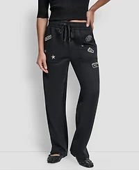 Dkny Women's Pins & Patches Scuba Jogger Pants