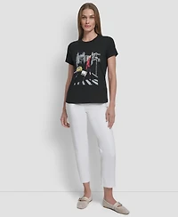 Dkny Women's Conversational Short Sleeve T-Shirt
