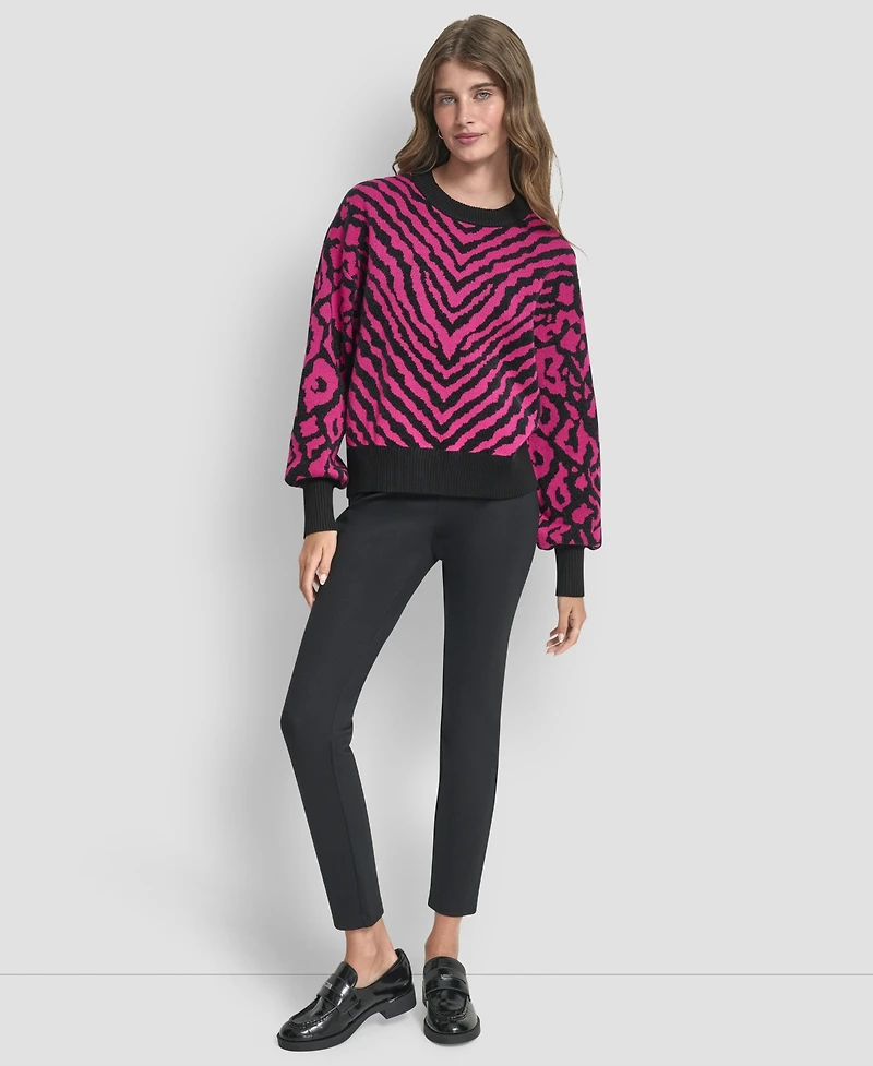 Dkny Women's Long Sleeve Crew Neck Sweater
