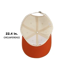 Texas Orange & White Washed Poplin Unstructured Baseball Cap