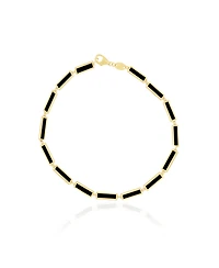 The Lovery Onyx Bar Bracelet 14K Gold