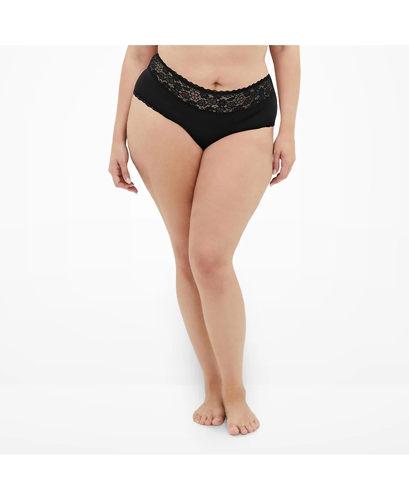 City Chic Women's Plus Iris 3 Pack Cotton Cheeky Panty