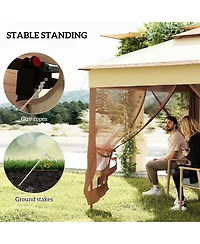 Outsunny 11' x 11' Pop-Up Gazebo Canopy with Carrying Bag