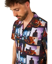 OppoSuits Men's Official A Nightmare On Elm Street Hawaii Shirt - Halloween Themed Party Short Sleeve Black