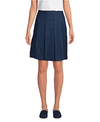 Lands' End Tall Top of Knee Solid Box Pleat Skirt