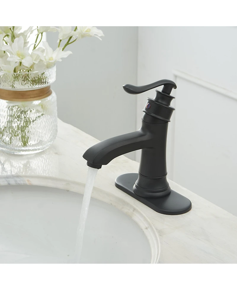 Greenspring Single Hole Single-Handle Low-Arc Bathroom Faucet With Pop-up Drain Assembly In Brushed Nickel