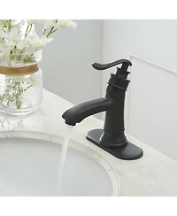 Greenspring Single Hole Single-Handle Low-Arc Bathroom Faucet With Pop-up Drain Assembly In Brushed Nickel