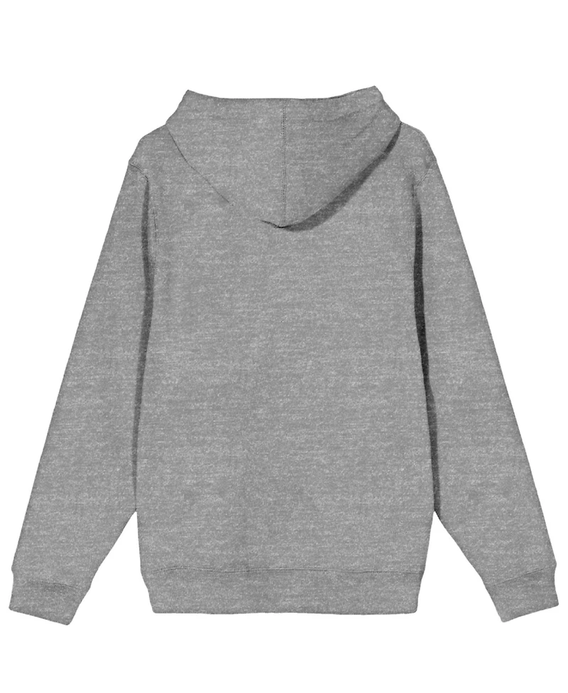Smile Text With Hidden Face Long Sleeve Adult Athletic Heather Hooded Sweatshirt-xl