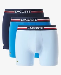 Lacoste Men's 3-Pack Regular-Fit Stretch French Flag Boxer Briefs
