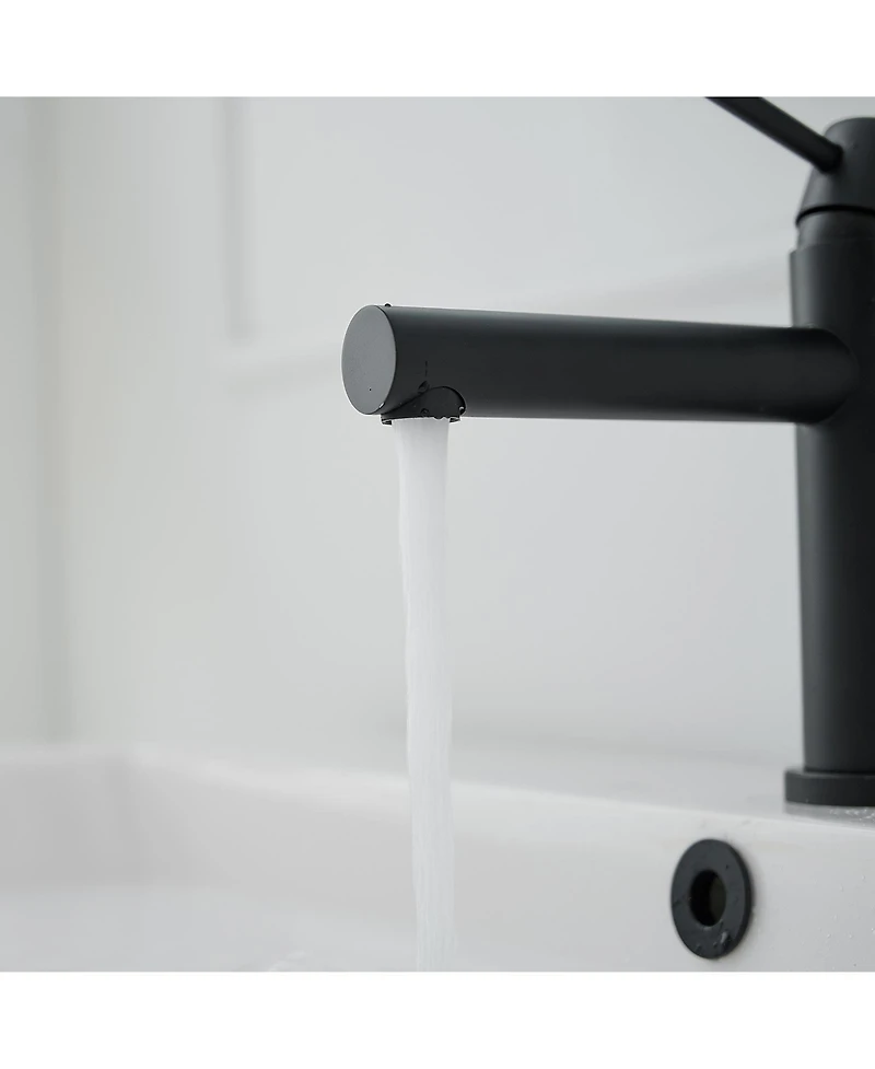 Greenspring Single Hole Single-Handle Bathroom Faucet in Matte Black