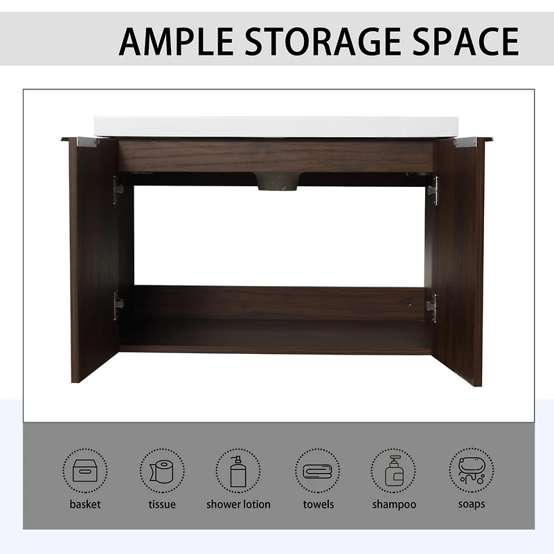 Casainc 30 Inch Bathroom Vanity with Sink and Soft-Close Doors for Small Spaces