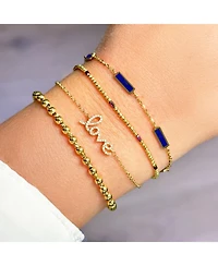 The Lovery Lapis Bar Chain Bracelet 14K Gold
