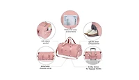 Urtala Duffle Bag For Women, Sports Duffel Bag for Gym with Wet Pocket & Shoe Compartment, Overnight Weekender Travel Bag