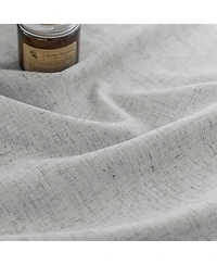 Awesome Home Extra Long Linen Blend Light Filtering Curtains for Living Room (2 Panels