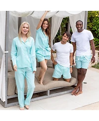 Sant and Abel Women's Hepburn Gingham Mint Short Pj Set