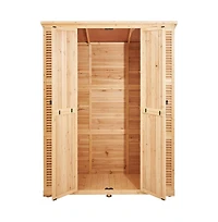 Slickblue Outdoor Wooden Storage Shed with Lock, Waterproof Garden Tool Organizer