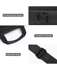 Mosiso Black Hard Shell Laptop Case - 15-15.6 Inch Computer Bag, Compatible with MacBook, Hp, Dell, Lenovo, Asus