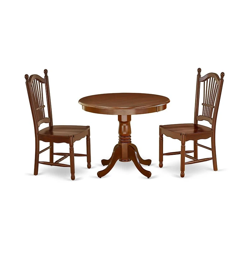 East West Furniture Dining Room Set Mahogany