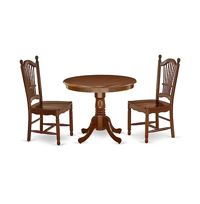 East West Furniture Dining Room Set Mahogany