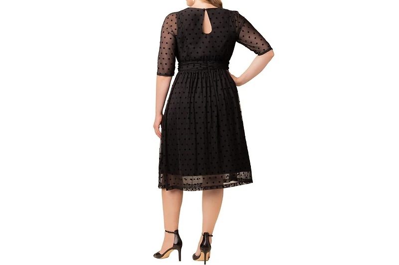Kiyonna Plus Vita Mesh Cocktail Dress
