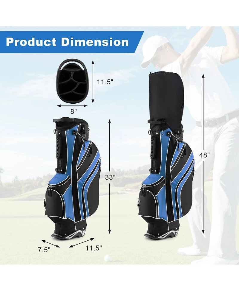 Akiudex Lightweight Golf Stand Bag with Dividers and Pockets